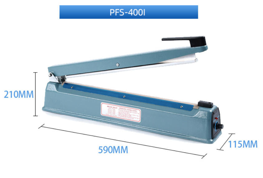 Impulse Hand Press Bag Sealer | Metal Body | 8-Level Temp | 100–500mm | Plastic/Foil/Kraft | OEM Factory Direct