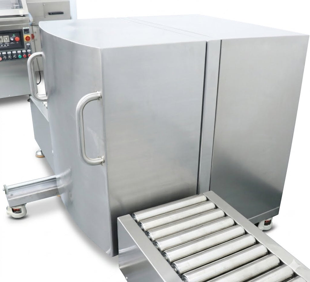Custom Vertical Vacuum Sealer with Conveyor Line | Heavy Bulk Bag Sealing Machine for 20kg+ Products