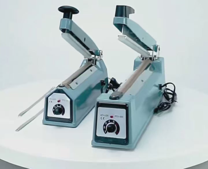 Impulse Hand Press Bag Sealer | Metal Body | 8-Level Temp | 100–500mm | Plastic/Foil/Kraft | OEM Factory Direct