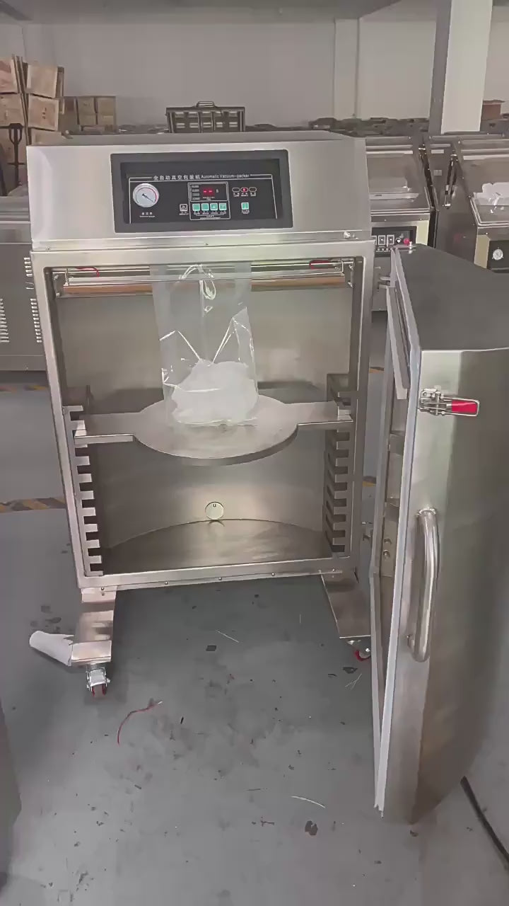 Round Chamber Vertical External Vacuum Sealer | 10–25 kg Large Bag | Powder, Granule & Paste Packaging Machine